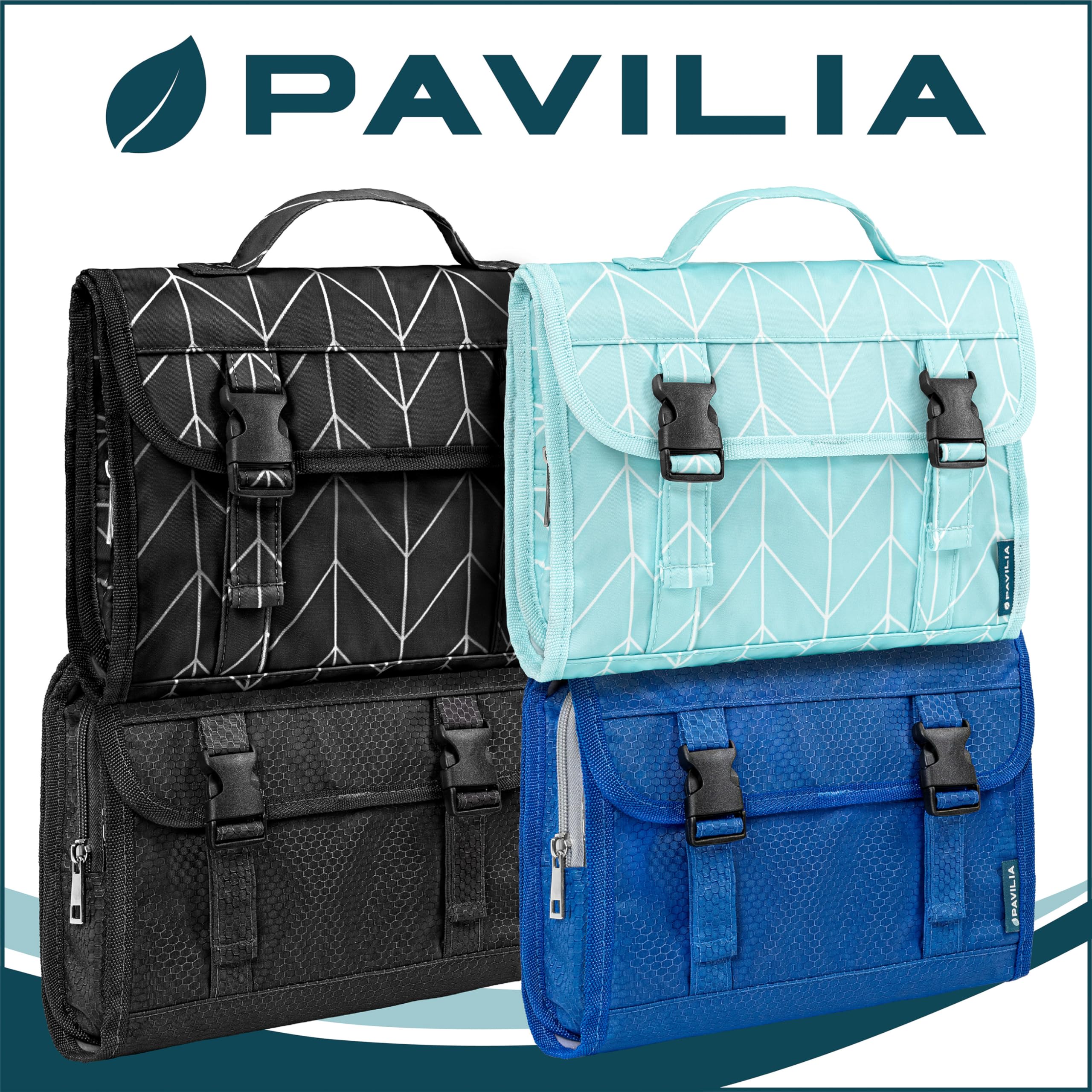 PAVILIA sac toilette poches transparentes pour voir l'essentiel.