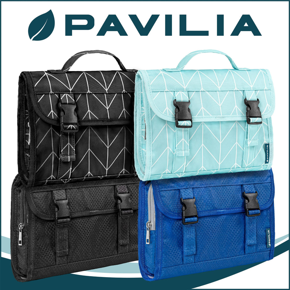 PAVILIA sac toilette poches transparentes pour voir l'essentiel.