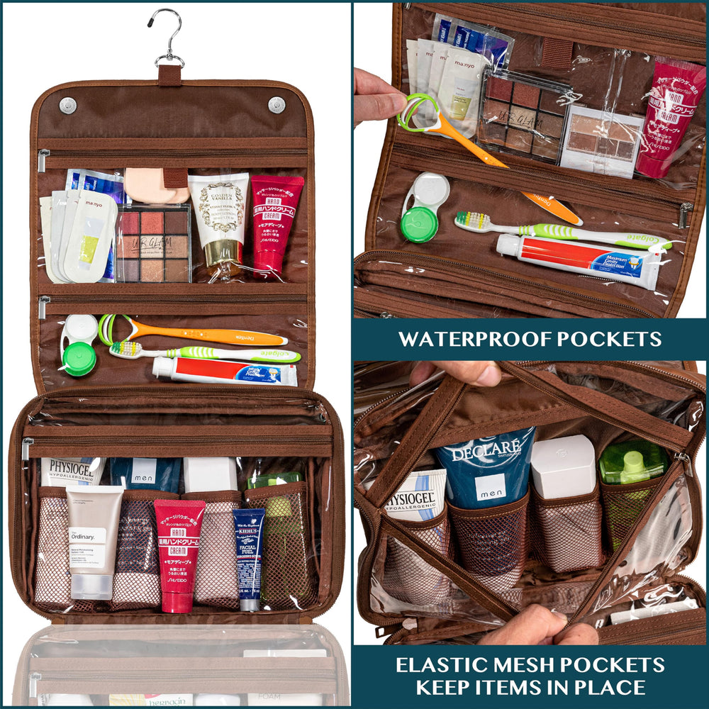 PAVILIA trousse de toilette avec attache murale, idéal pour la douche à l'hôtel.