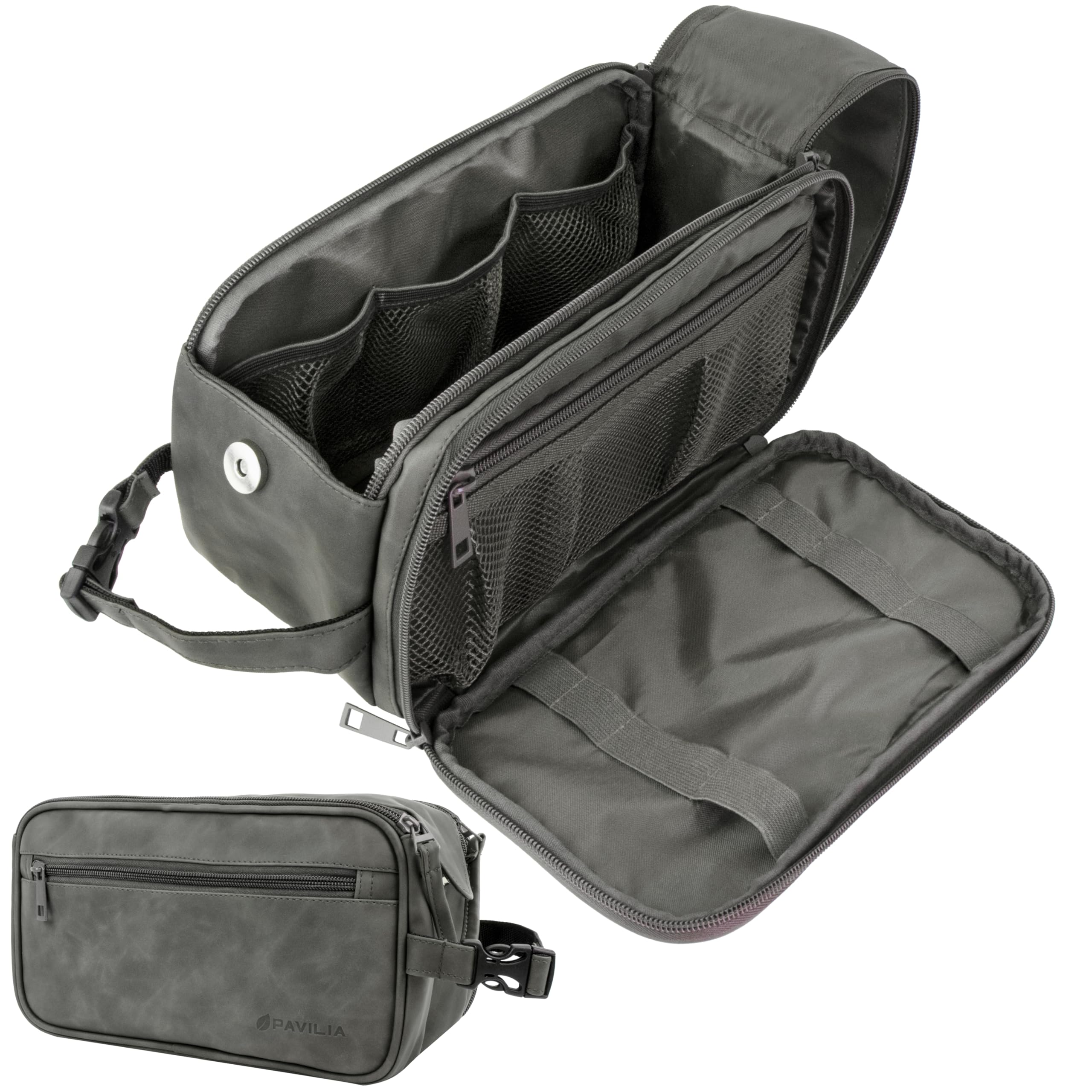 PAVILIA trousse toilette ouverte, accès rapide lors des déplacements.