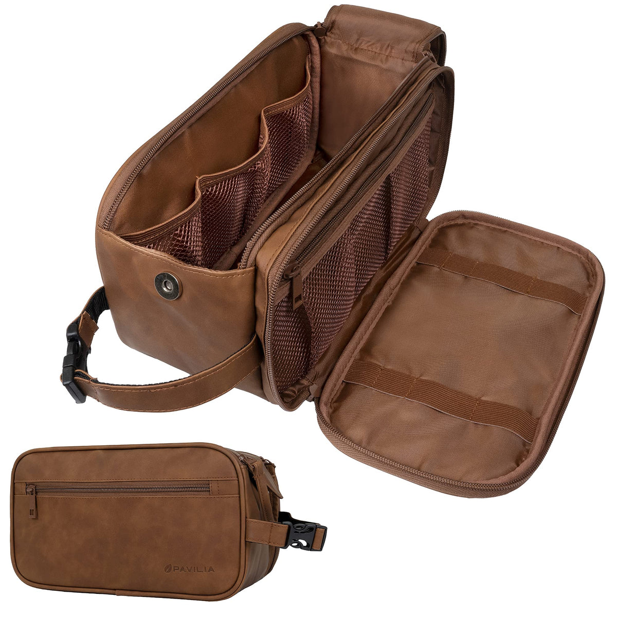 Trousse de toilette PAVILIA pour hommes avec compartiment spacieux idéale pour les voyages