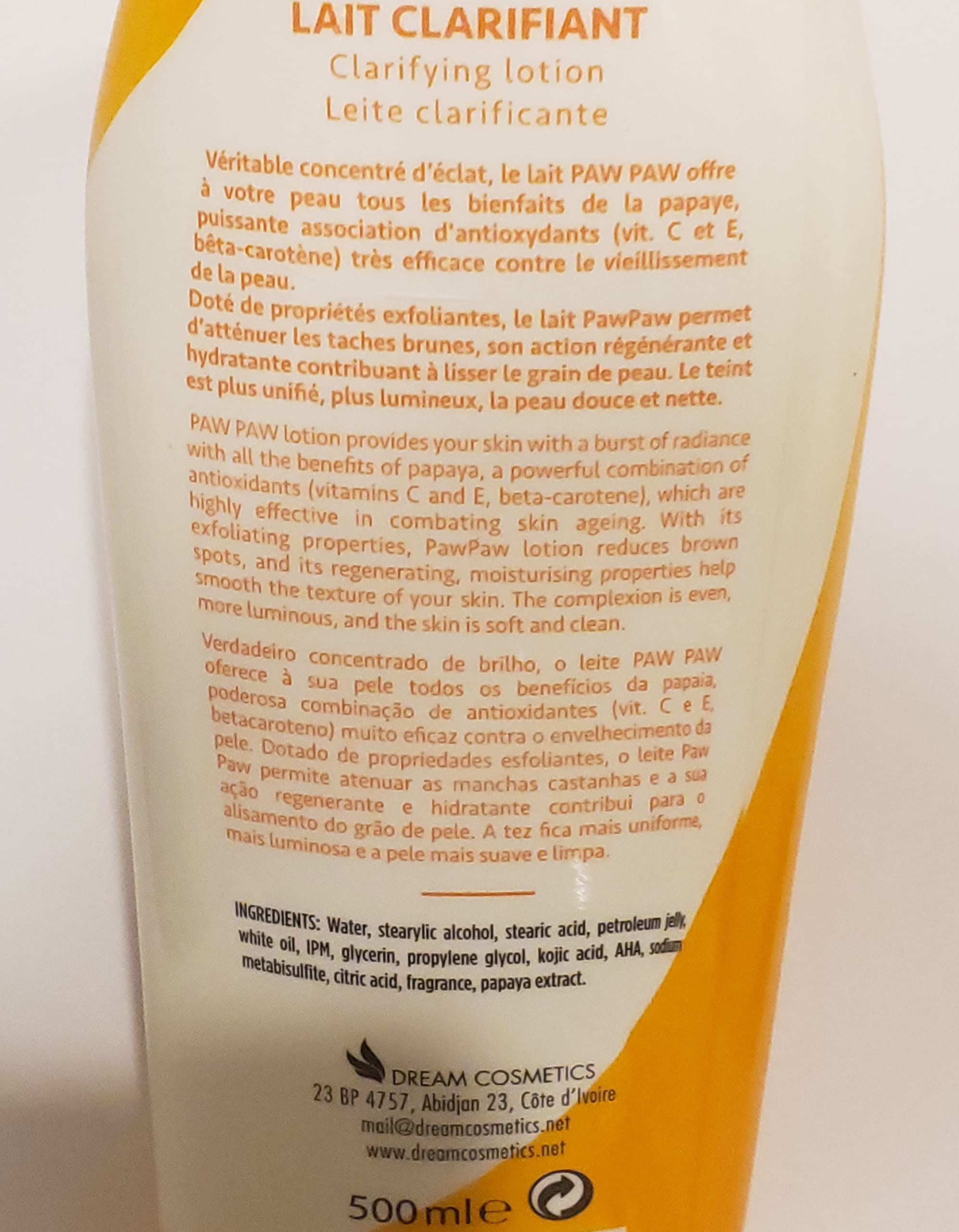Paw Paw kit corps clarifiant – emballage hygiénique pour une utilisation aisée.