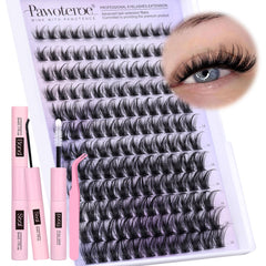 Pawotence cils grappes effet plume 10-18 mm pour un regard naturel et volumisé