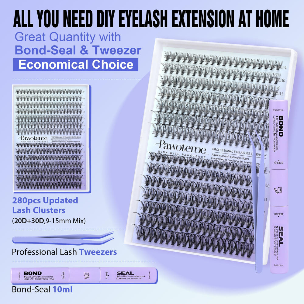 Pawotence colle-cils: adhérence fiable pour une tenue durable des extensions.