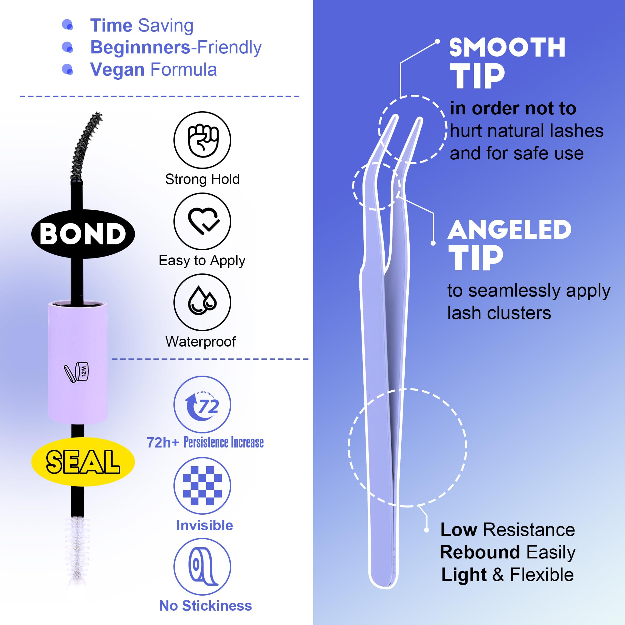 Pawotence groupes-cils-9-15mm: modularité pour des cils plus fournis.