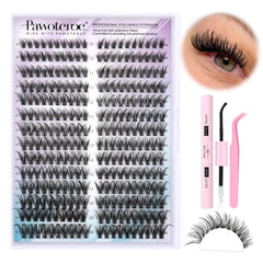 Pawotence kit cils en grappe Fox 40D 9-16mm pour un regard naturel et durable