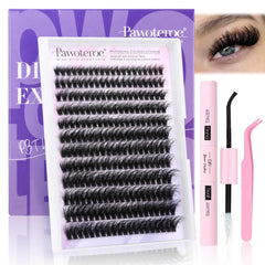 Pawotence kit extensions cils 80D 10-20mm pour un look plus fourni à domicile.