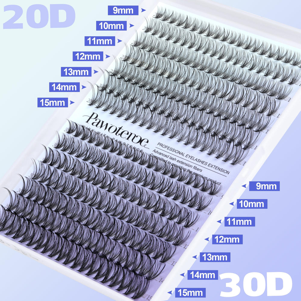 Pawotence kit-extension-cils-bricolage: rendus variés possibles à domicile.