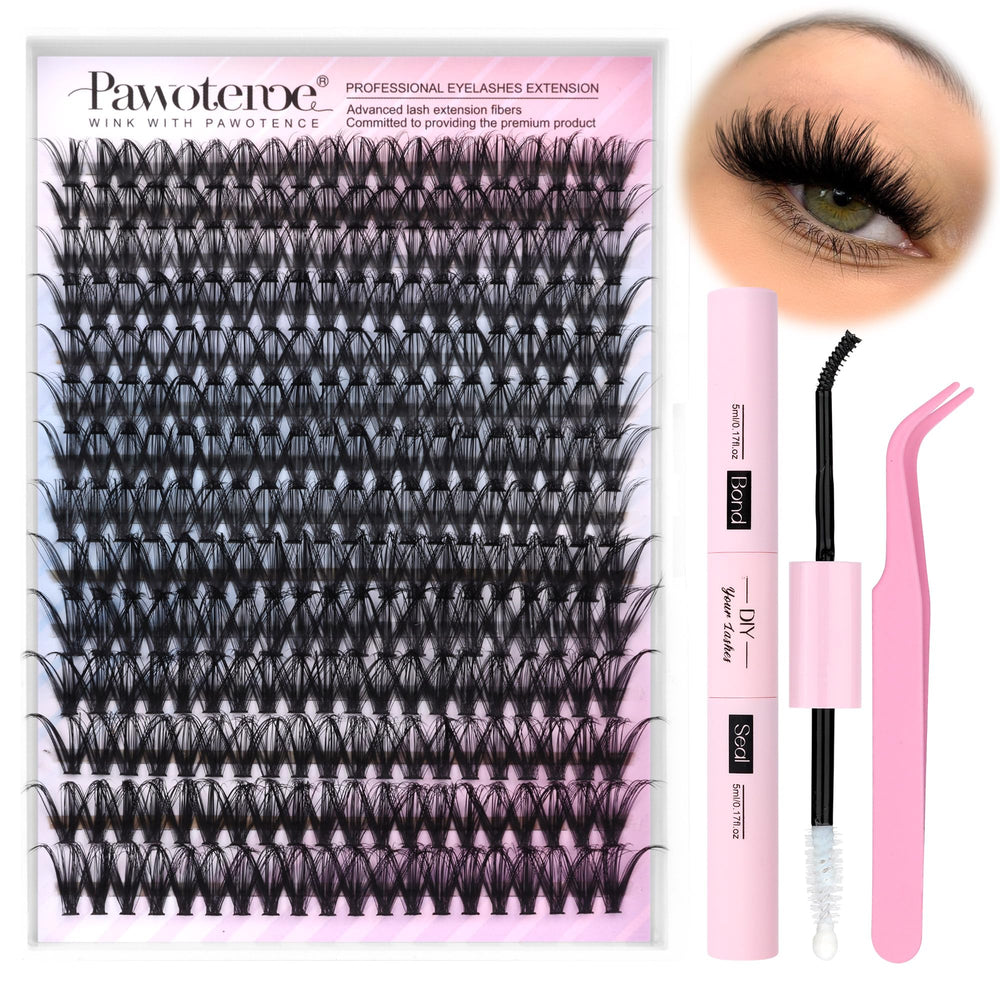 Pawotence kit extensions cils 40D 12-18mm pour un look naturel