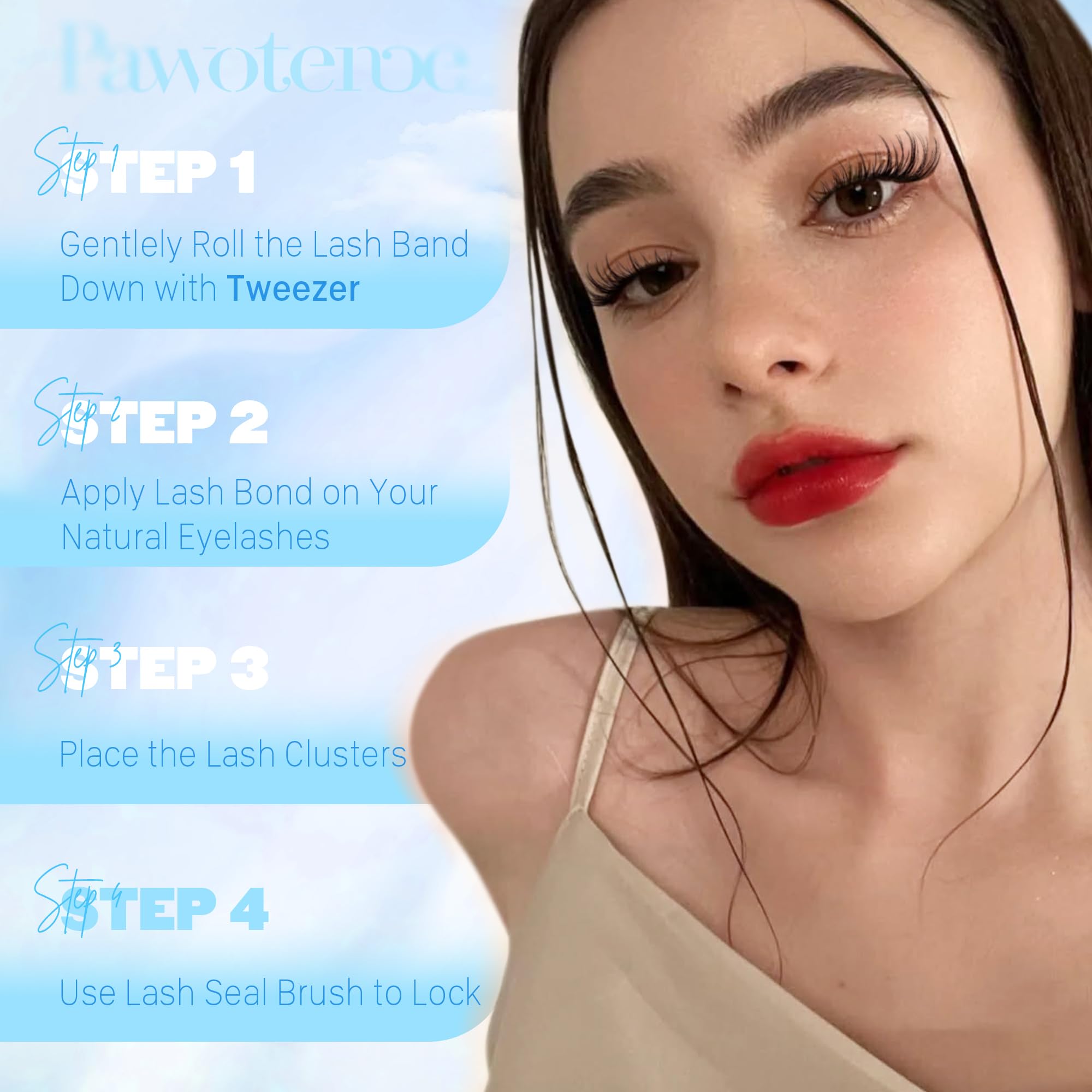 Pawotence kit pro cils à domicile, solution professionnelle.