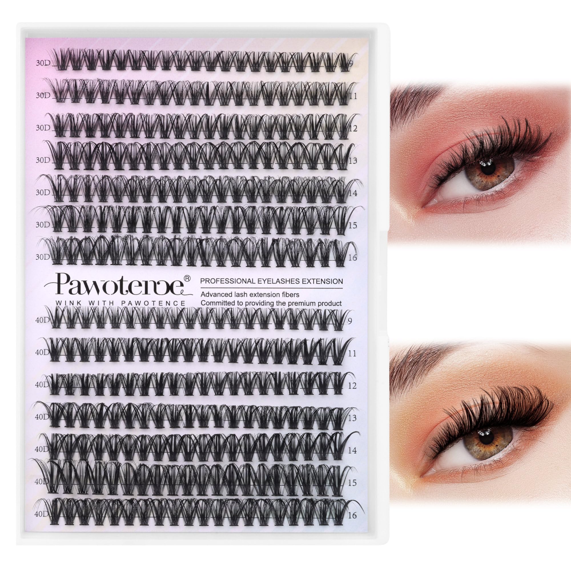 Pawotence Lash Clusters – ensemble cils pour volume naturel et look équilibré.