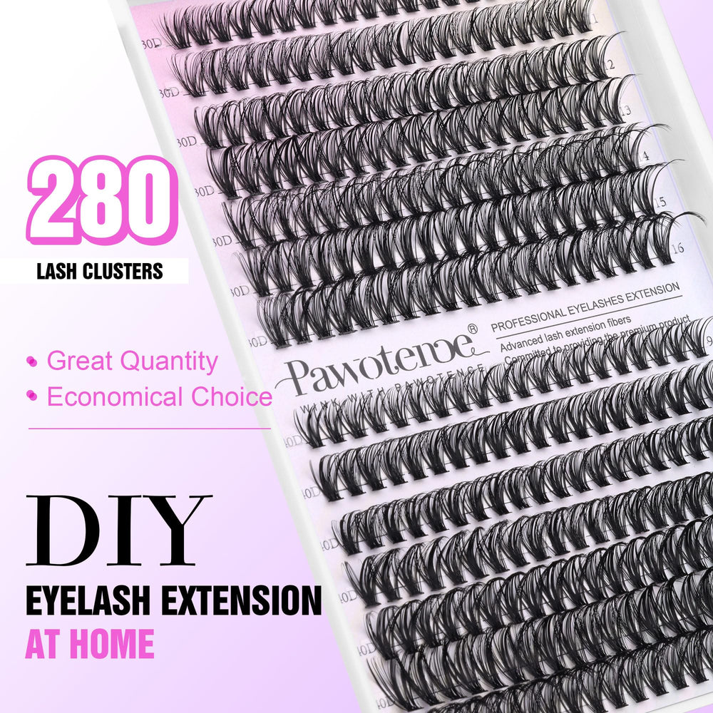 Pawotence Lash Clusters – fibres douces pour douceur et durabilité des cils.