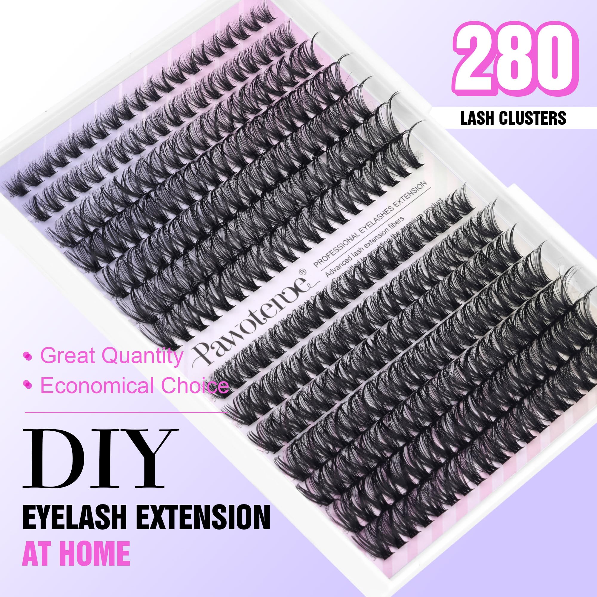 Pawotence Lash Clusters longues 8-16 mm pour varier les looks