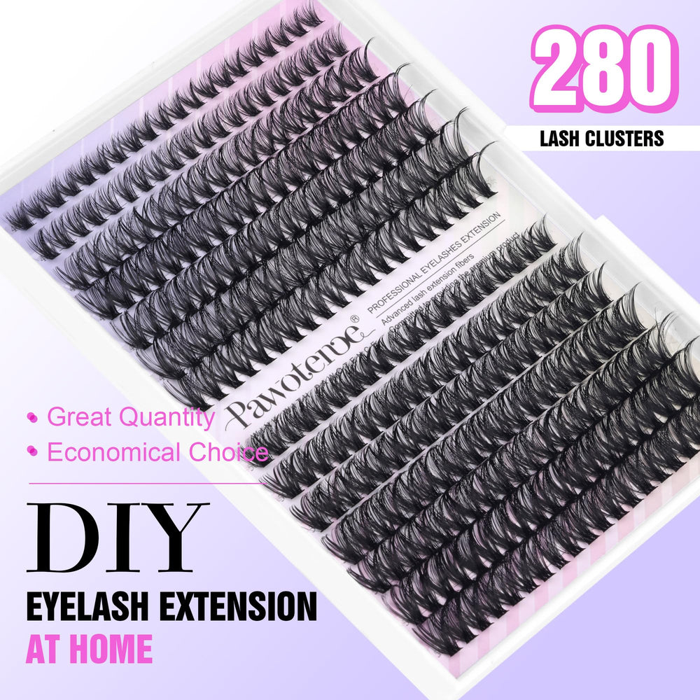 Pawotence Lash Clusters longues 8-16 mm pour varier les looks