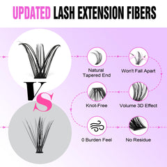 Pawotence Lash Clusters – volume variable pour différents looks.
