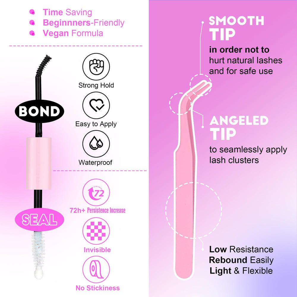Longueurs cils 9-16mm Pawotence pour personnaliser le style