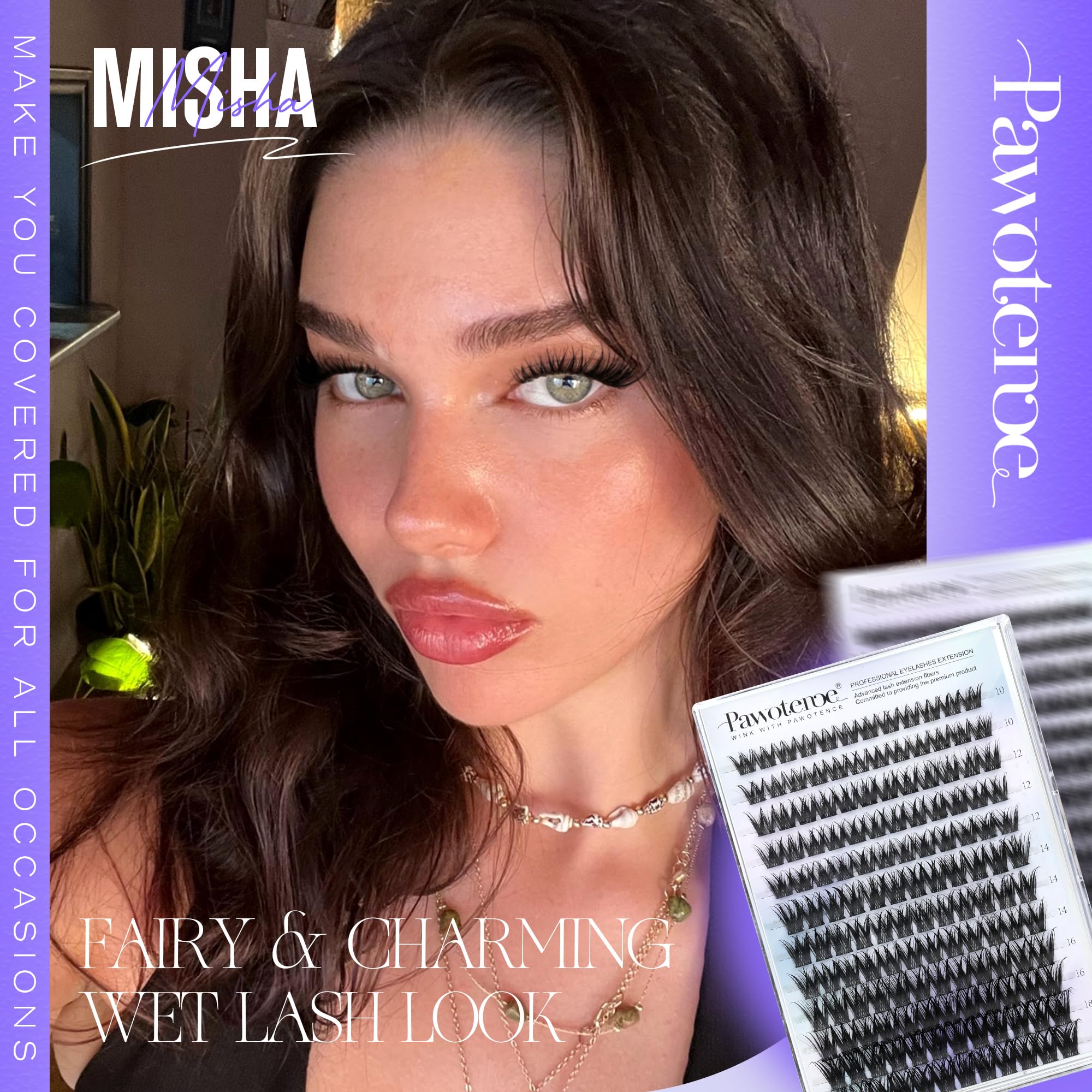 Pawotence Misha: effet plume des clusters pour un look léger et chic