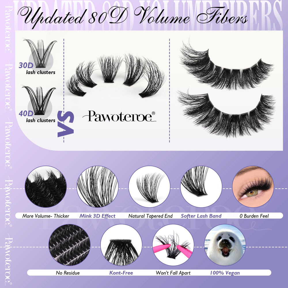 Pawotence pince à cils kit pour une pose précise et sécurisée.
