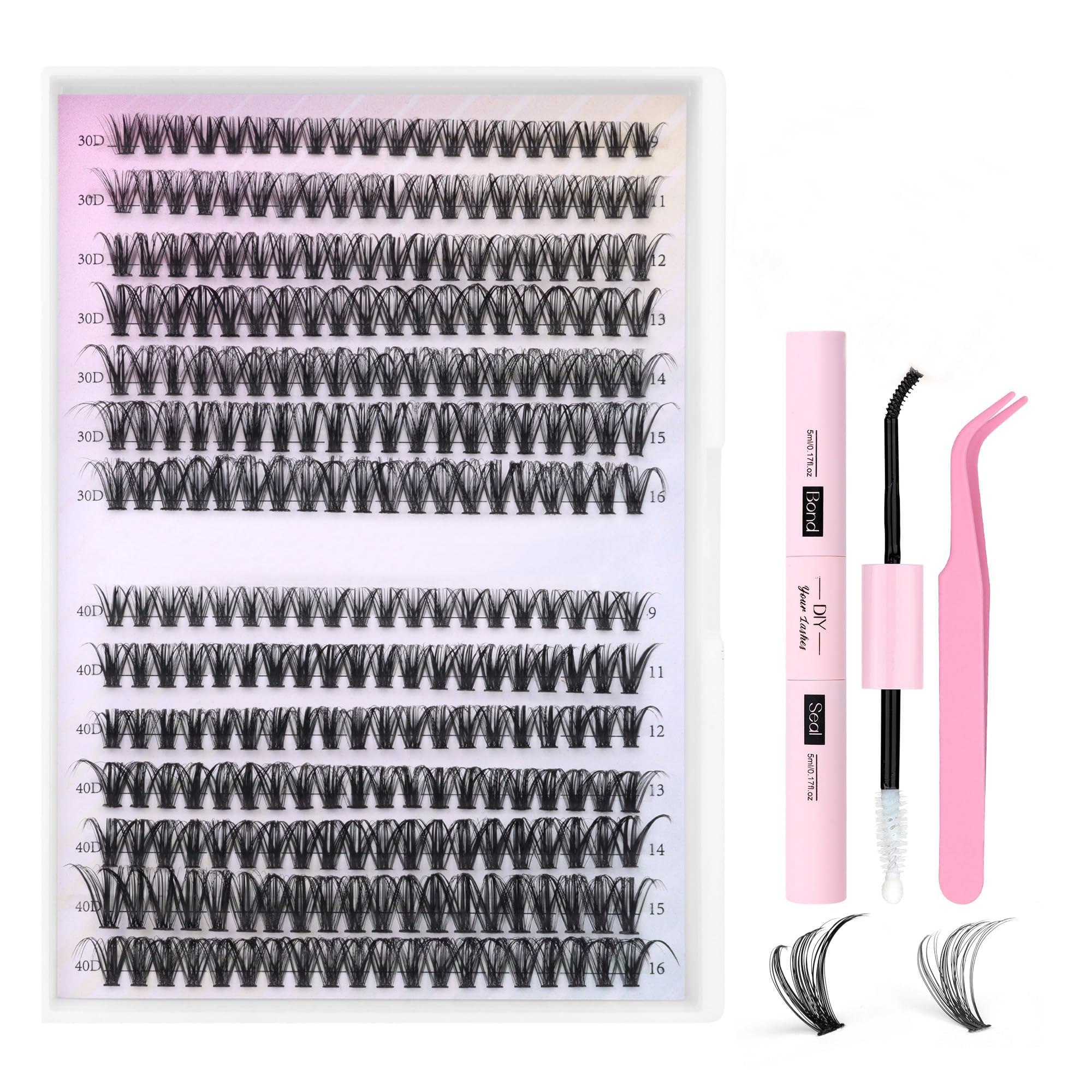 Pawotenes kit extensions de cils 280 pièces – ensemble complet pour un regard dense