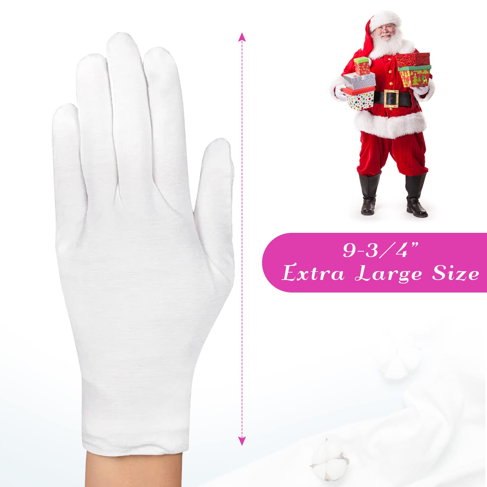 Gants Paxcoo coton XL, élasticité légère s adaptant à la plupart des mains.
