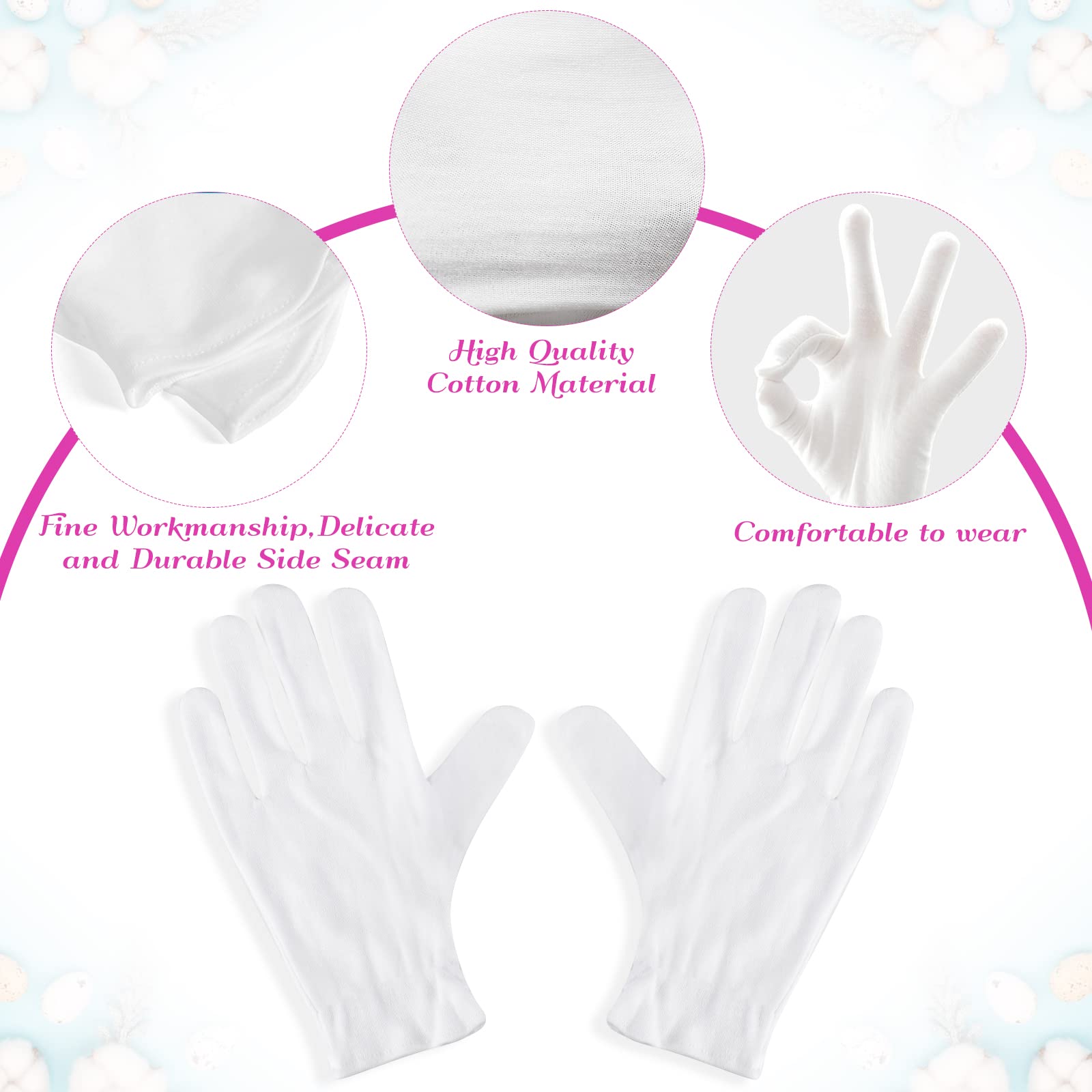 Gants Paxcoo coton XL lavables et réutilisables pour un usage durable.