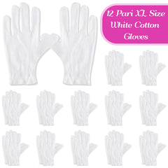 Gants Paxcoo coton XL, longueur environ 24 cm couvrant les poignets.