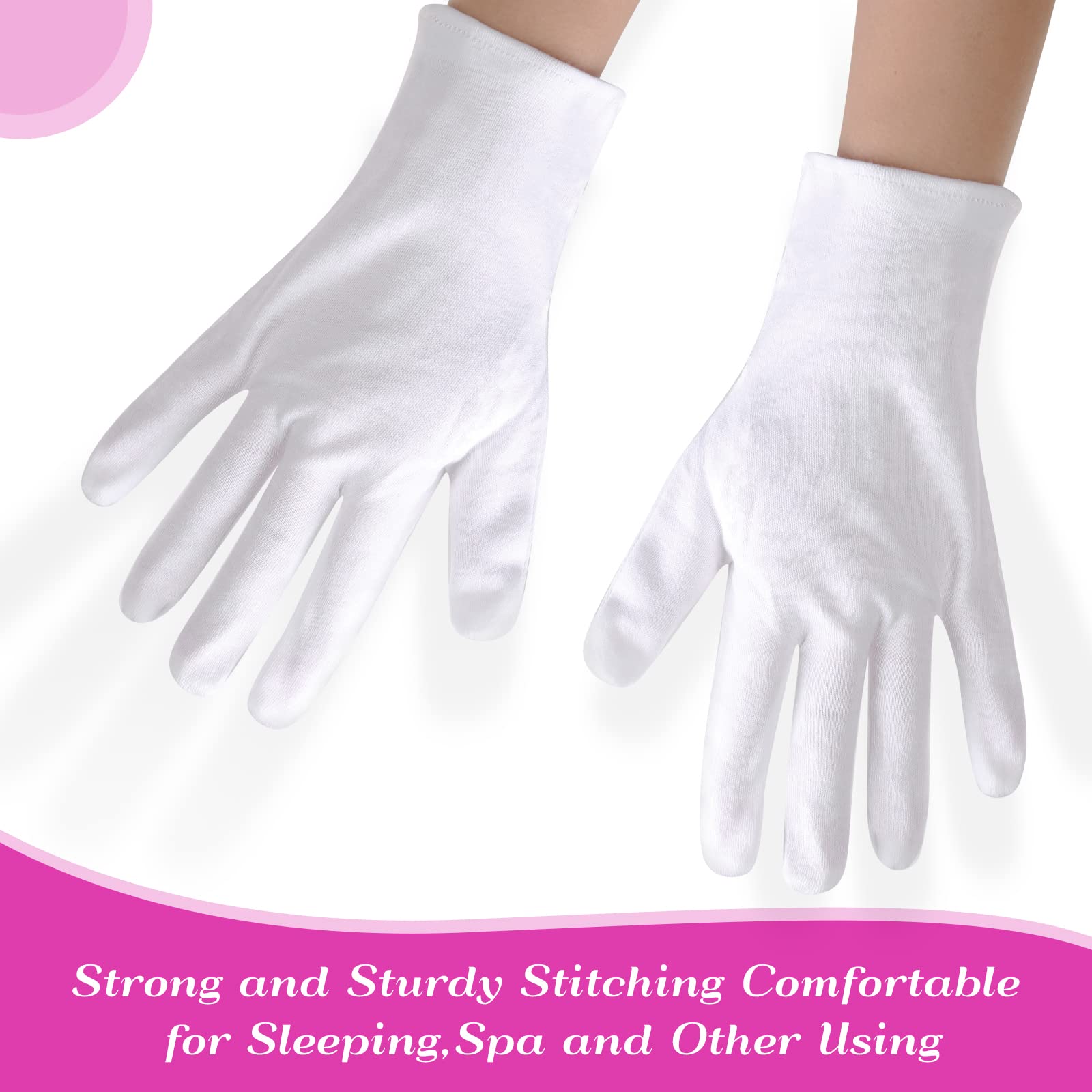 Gants Paxcoo coton XL utiles pour spa nocturne et hydratation des mains.