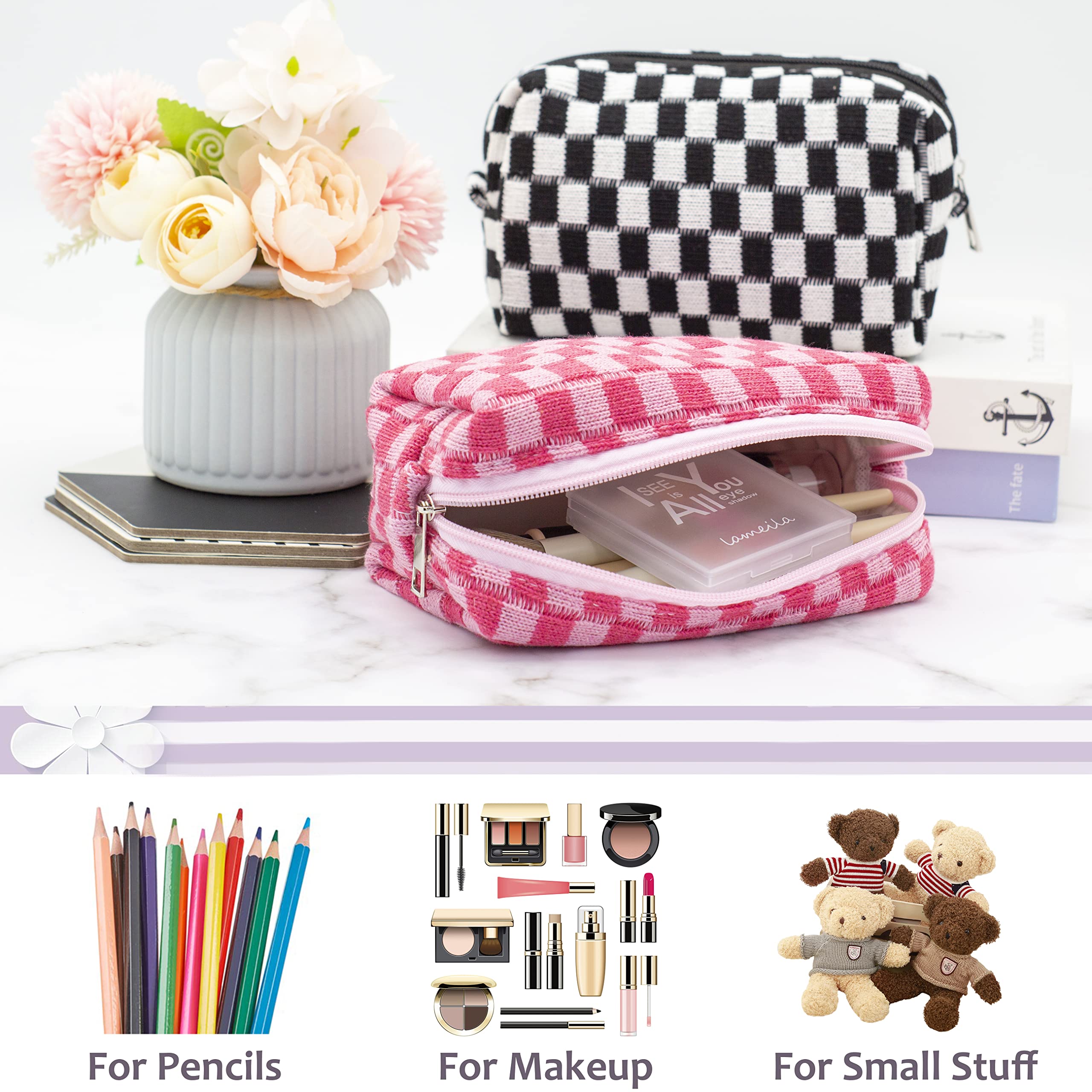 PAZIMIIK sac maquillage fermeture éclair métallique, sécurité des produits.