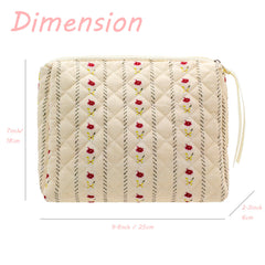 PAZIMIIK sac maquillage quilté, texture douce alliant style et confort.