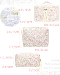 PAZIMIIK trousse maquillage matelassée rose petit, compagnon léger pour les voyages