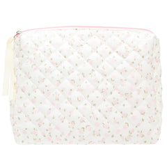 PAZIMIIK Trousse maquillage matelassee rose, grande capacité pour voyage et rangement.