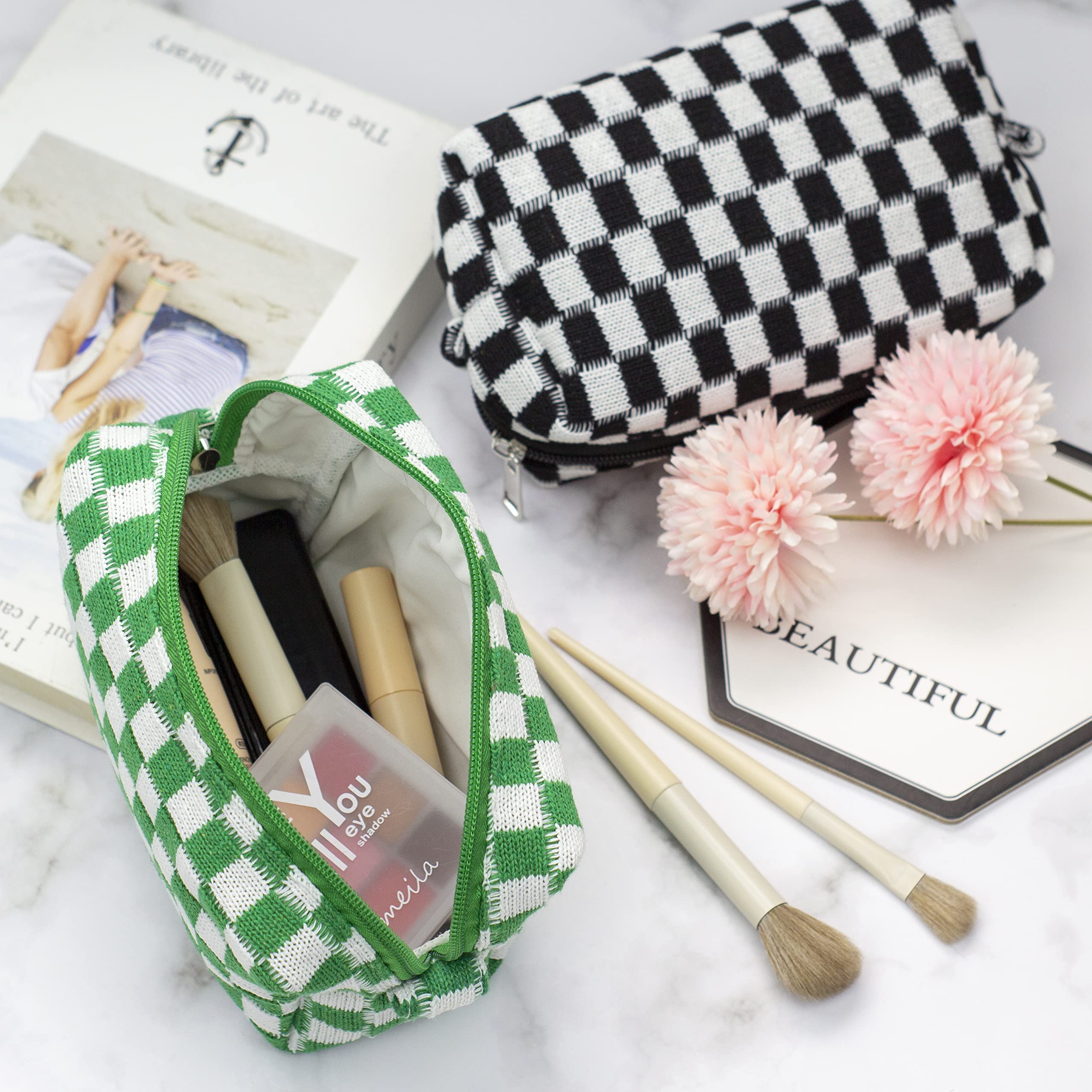 PAZIMIIK trousse maquillage rectangulaire avec base stabile etacces rapide