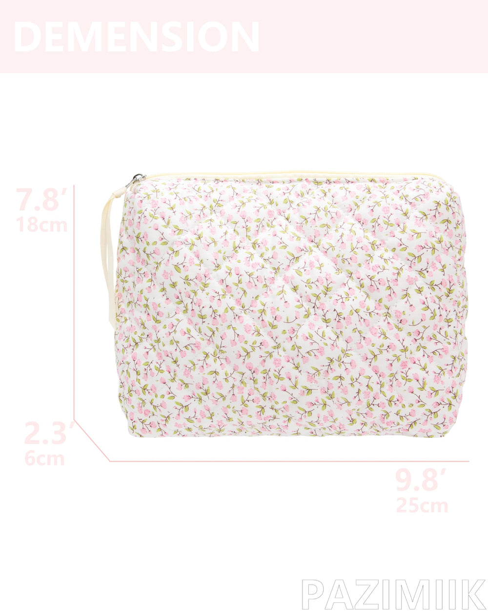 PAZIMIIK Trousse maquillage à texture douce et style raffiné.