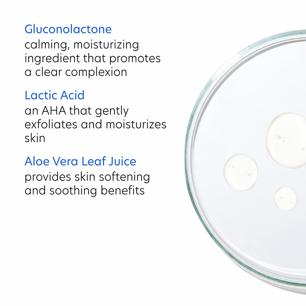 PCA SKIN Gluconolactone exfoliation douce pour peaux sensibles et mixtes.