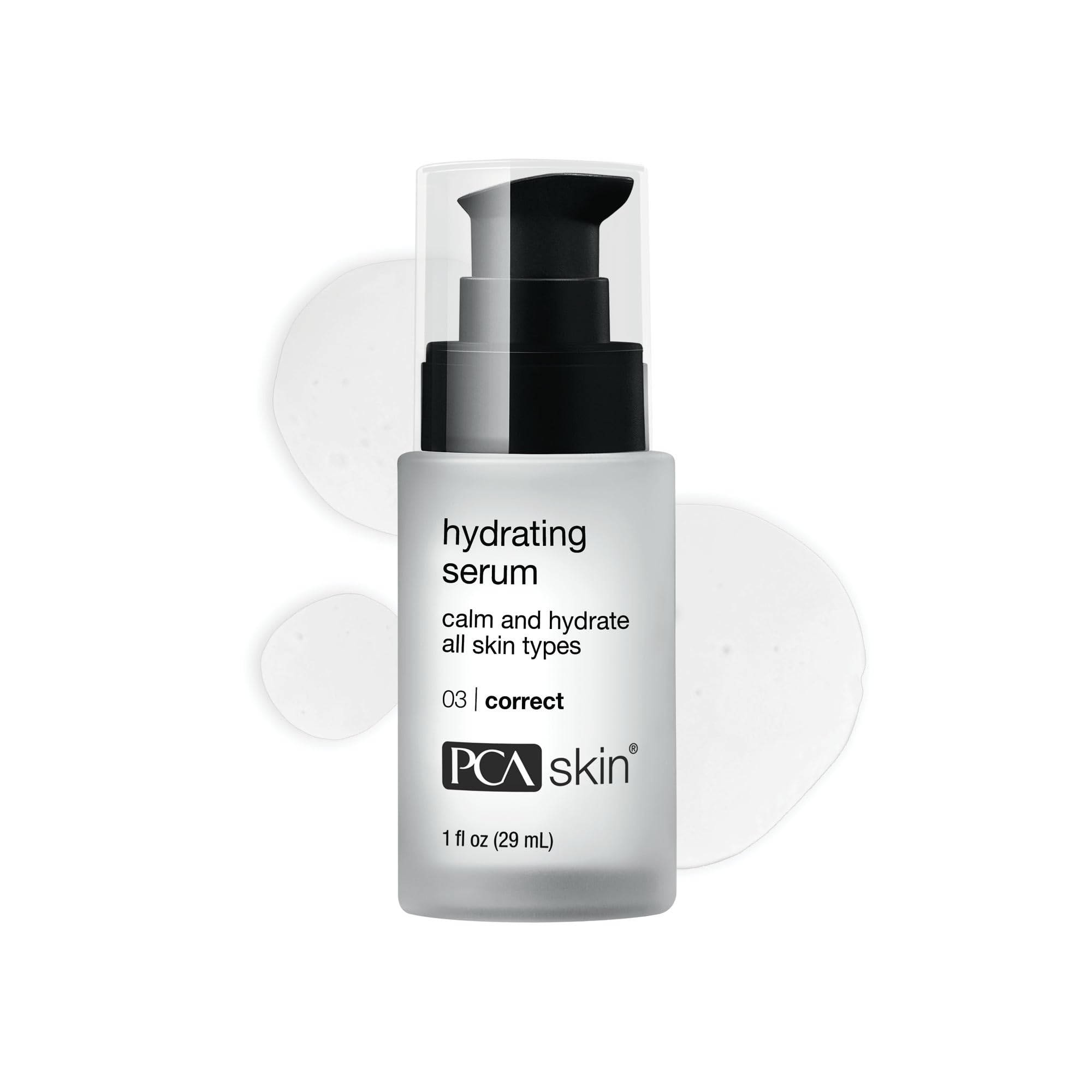 PCA SKIN Sérum Hydratant en bouteille-pompe, hydratation légère pour peaux sensibles.