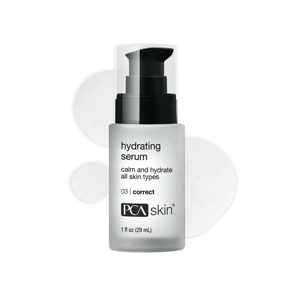 PCA SKIN Sérum Hydratant en bouteille-pompe, hydratation légère pour peaux sensibles.