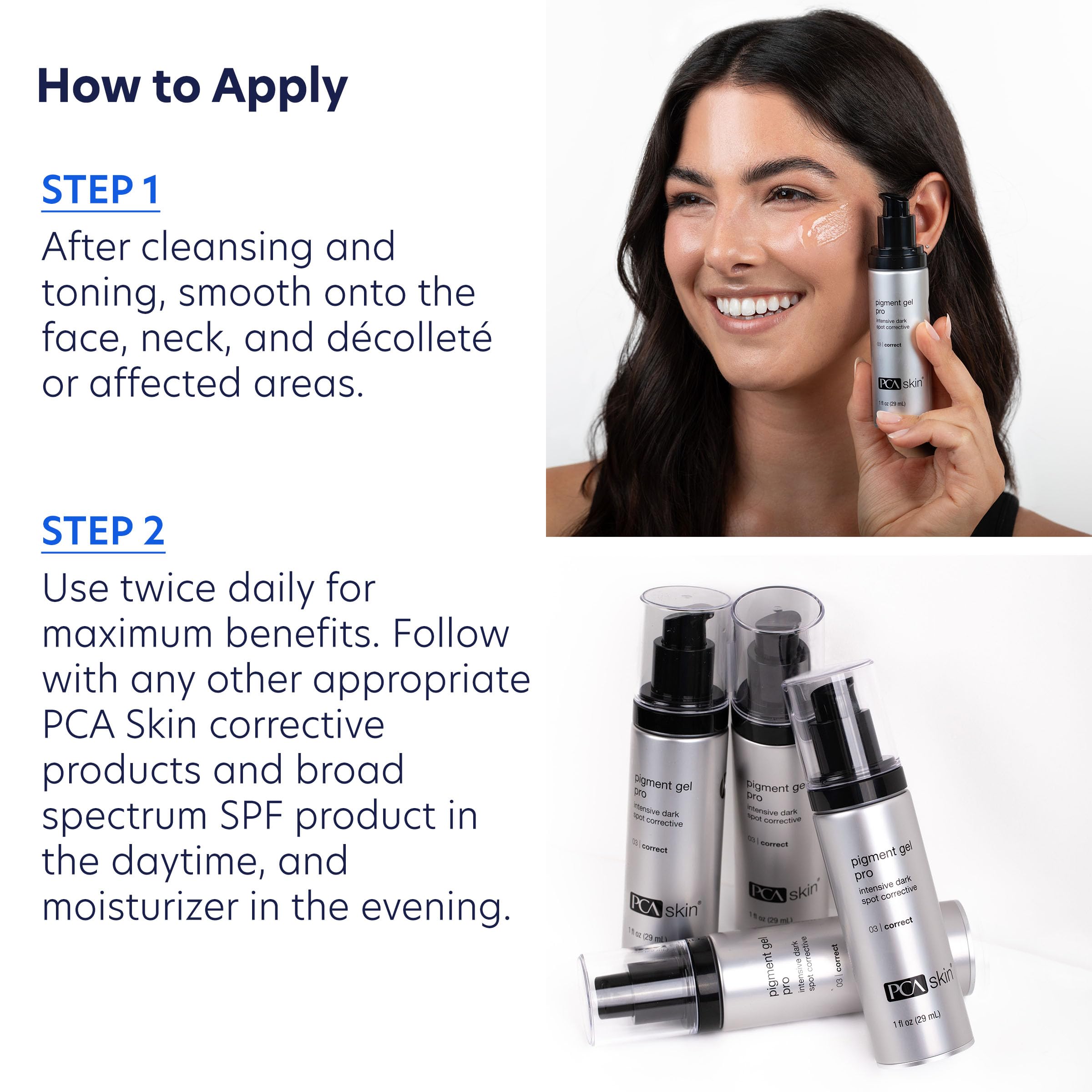 PCA SKIN Pigment Gel Pro – antioxydants dans la formule pour protéger la peau.