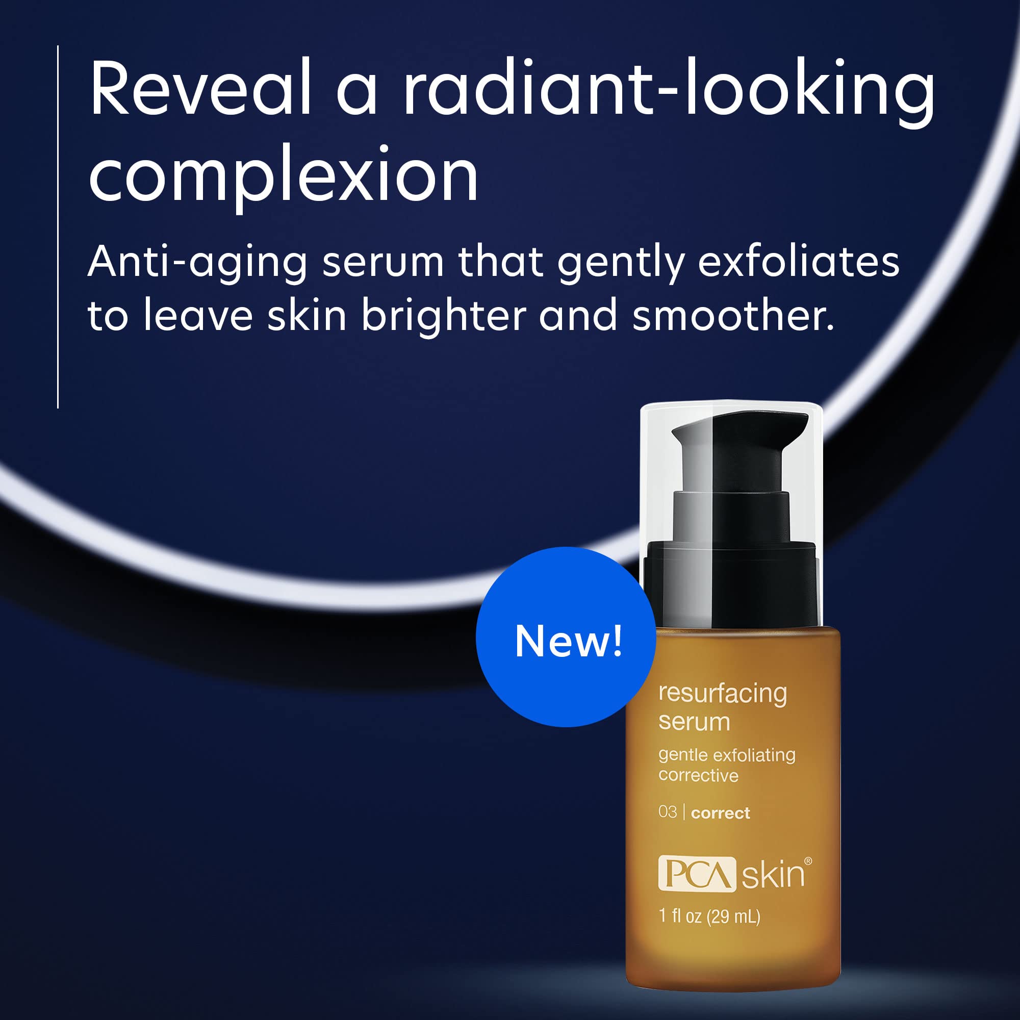 Texture peau douce et lisse révélée par le Sérum Resurfacing PCA SKIN.
