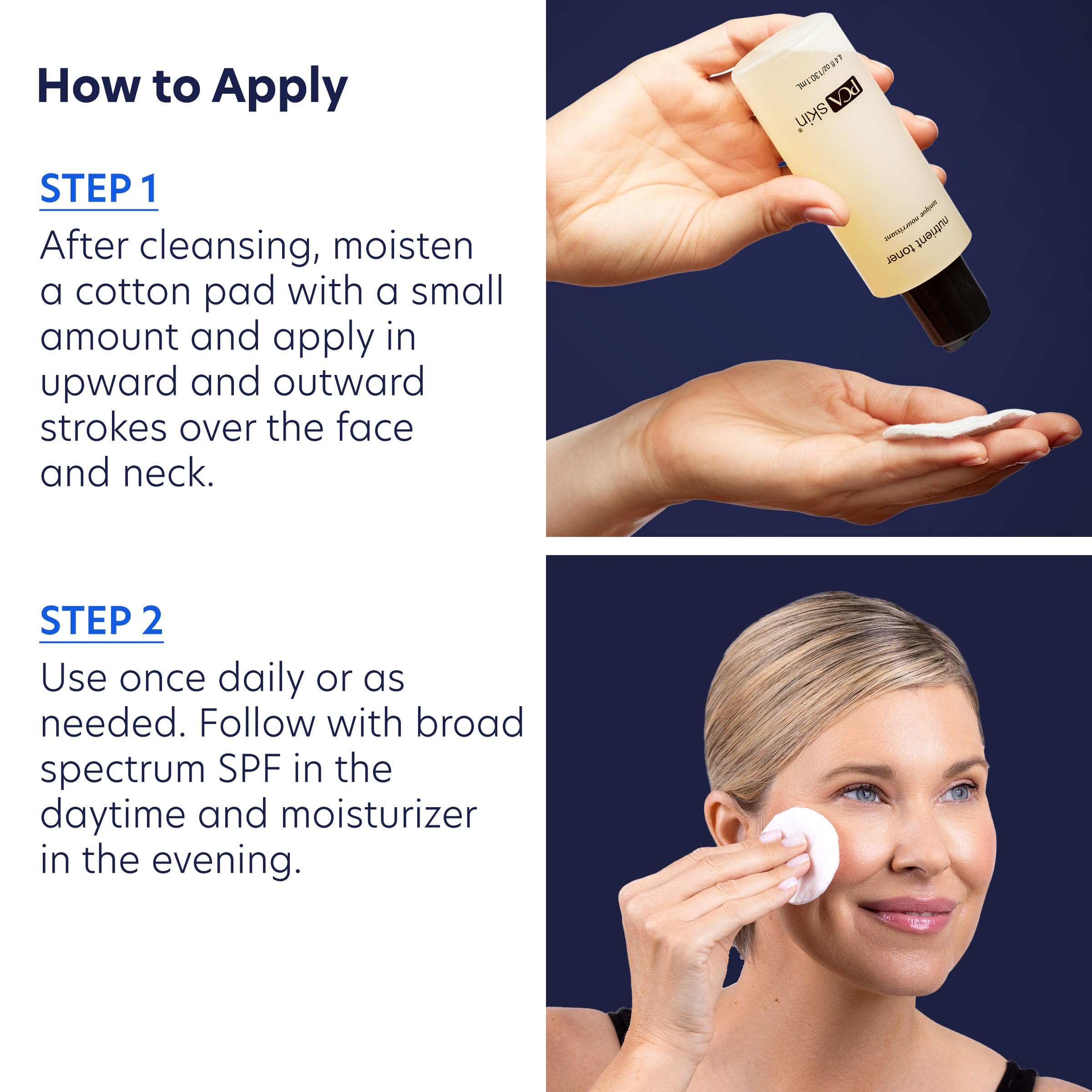 PCA SKIN tonique-visage – emballage pratique pour la routine quotidienne.