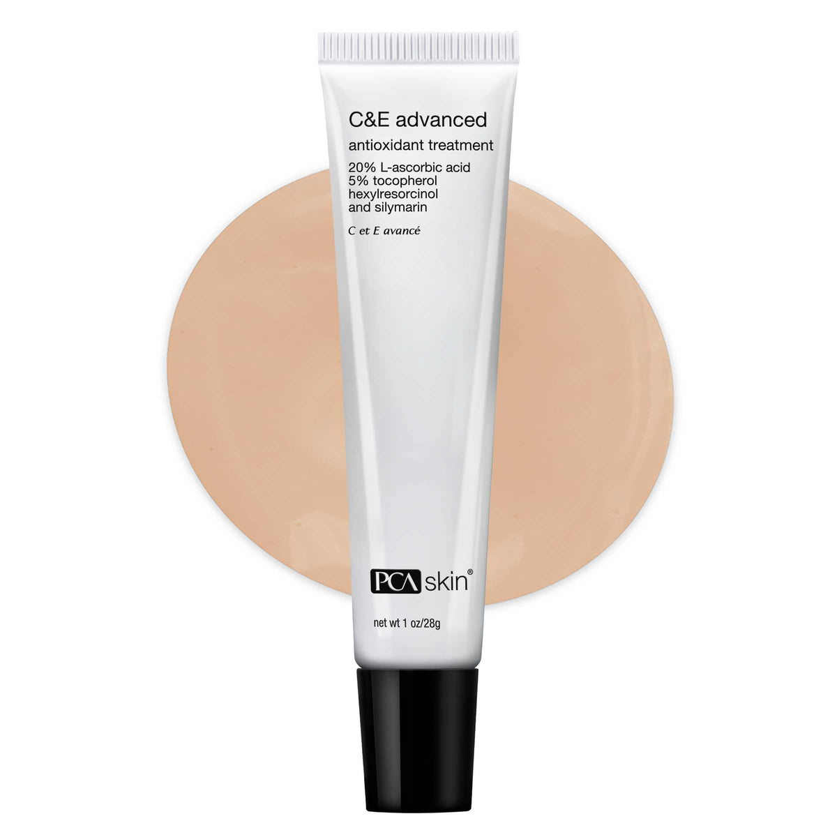 Sérum PCA Skin vitamine C et E en bouteille pour éclairer le teint