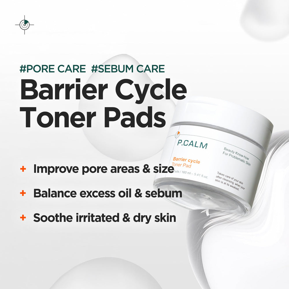 P.CALM Barrière Cycle Tampon Tonifiant : côté en relief pour exfolier en douceur