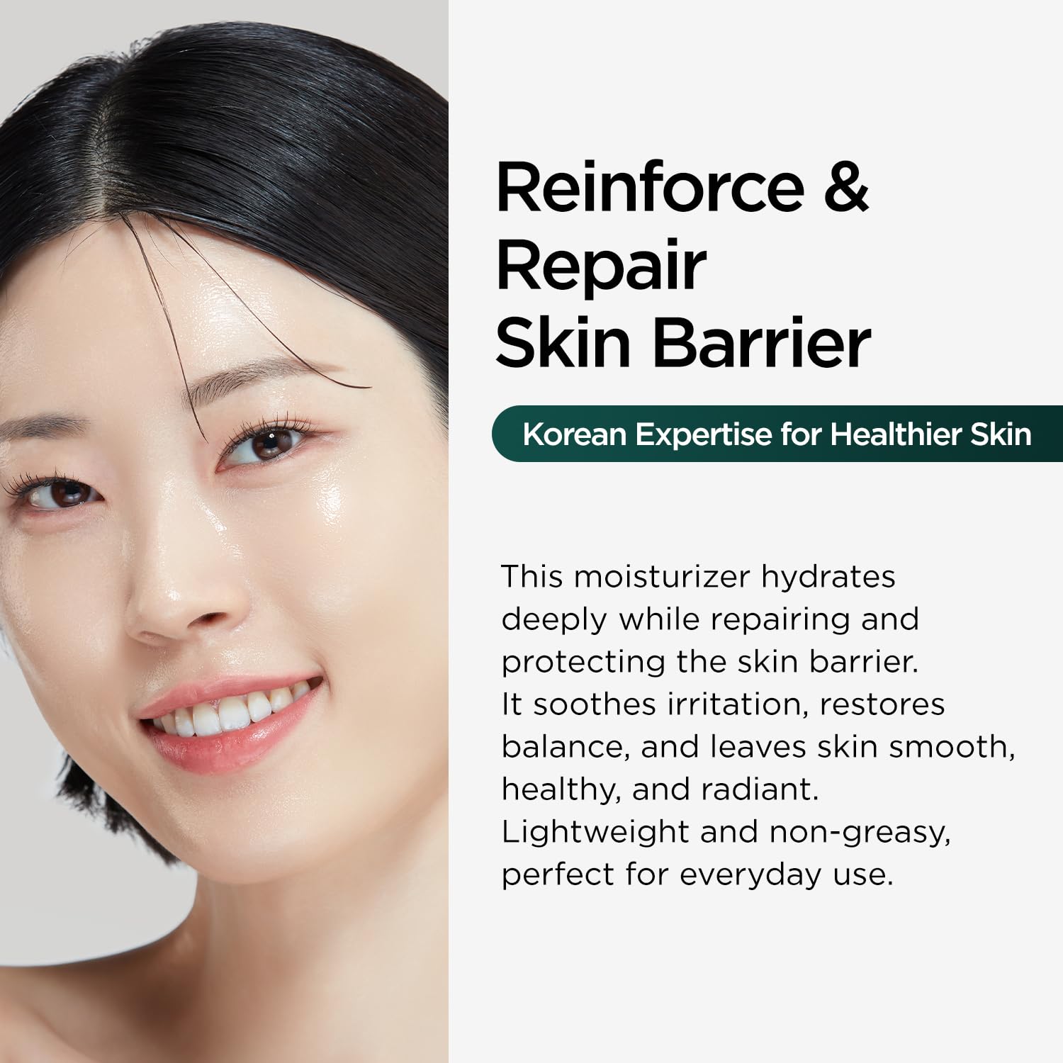 P.CALM Cato Cream : application sur le visage pour nourrir la barrière.