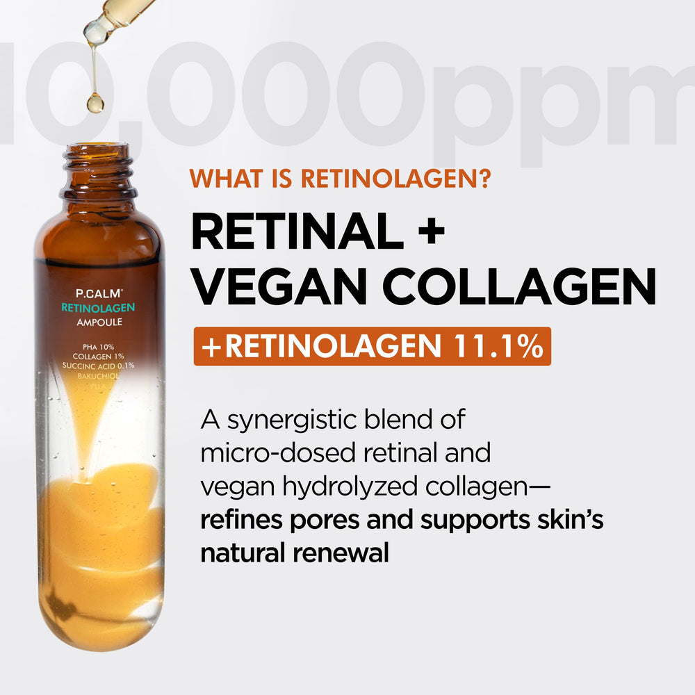 P.CALM Retinolagen: gouttes dose-minutieuses faciles à doser.