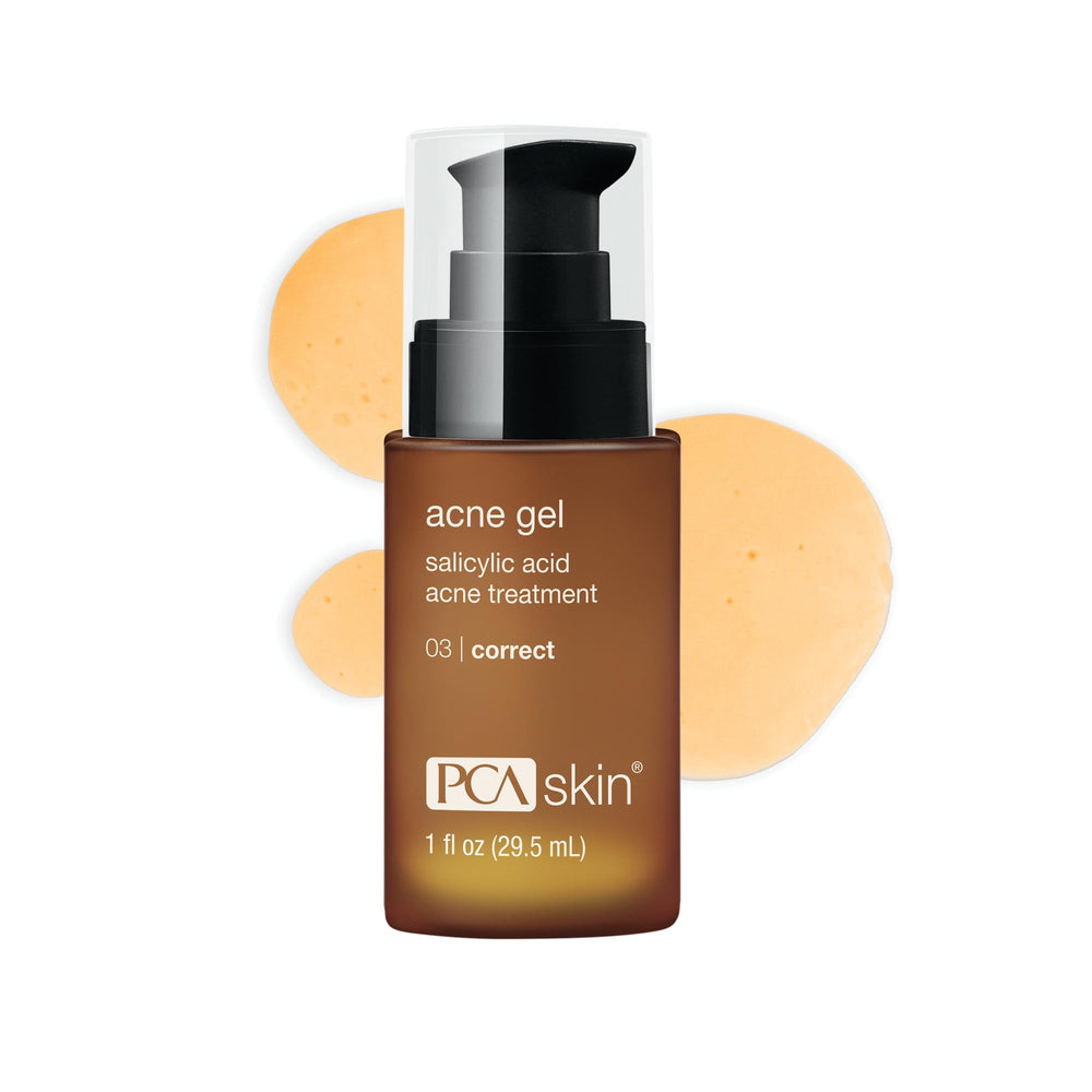 PCA SKIN Acne Spot Treatment sur bouteille-pompe, soin ciblé pour les boutons.