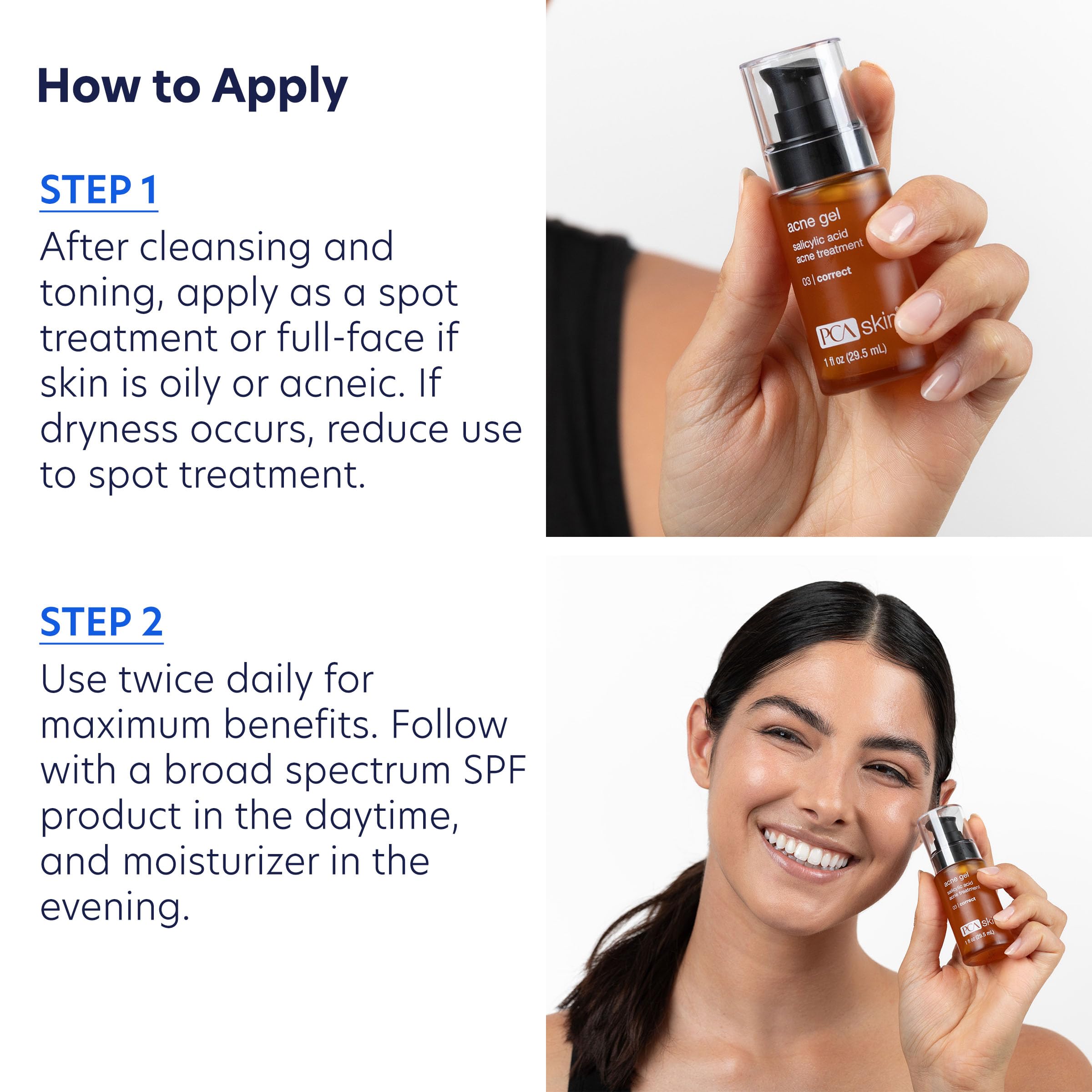 Routine soin: produit PCA SKIN intégré à la routine.
