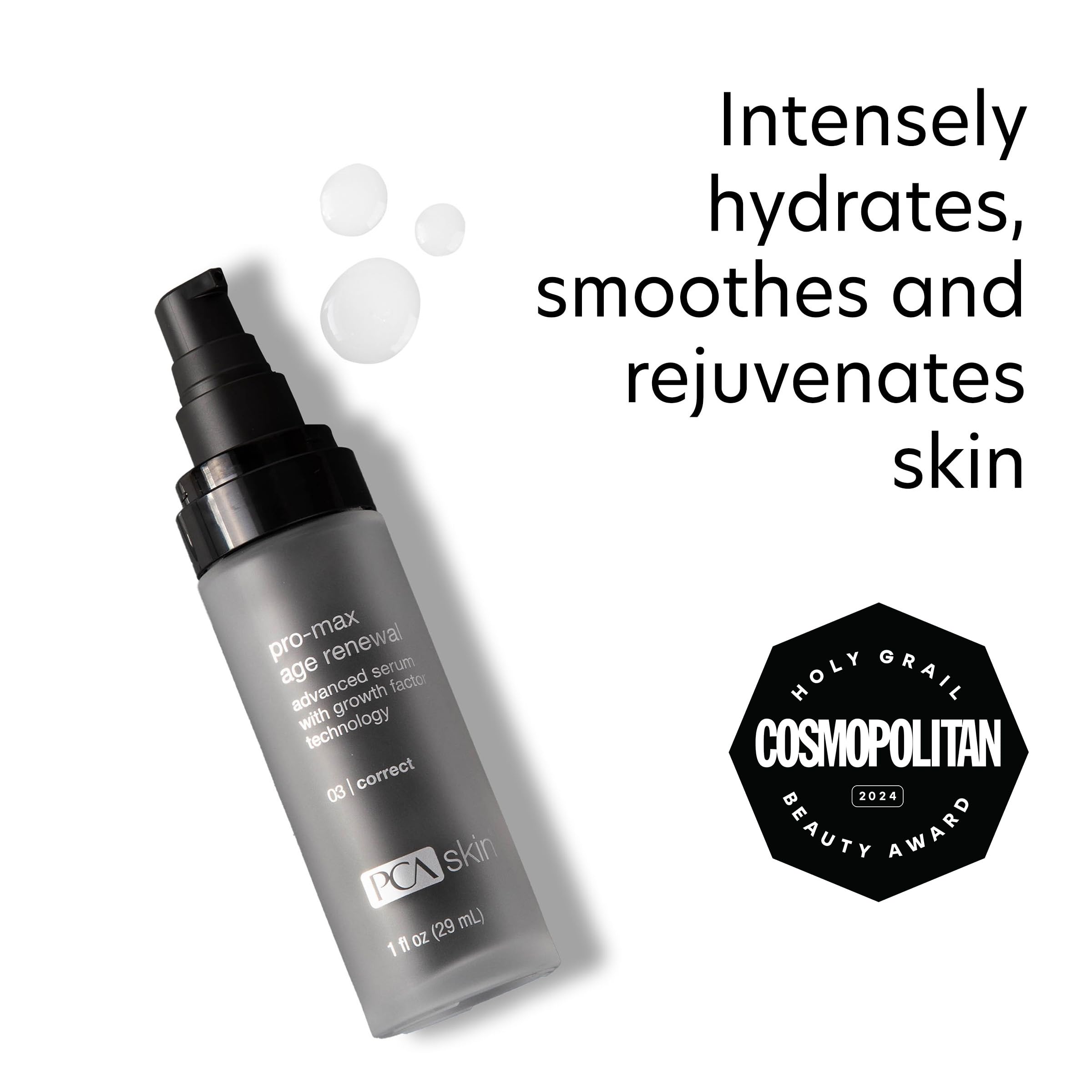 Absorption rapide du sérum PCA SKIN Pro Max Age Renewal