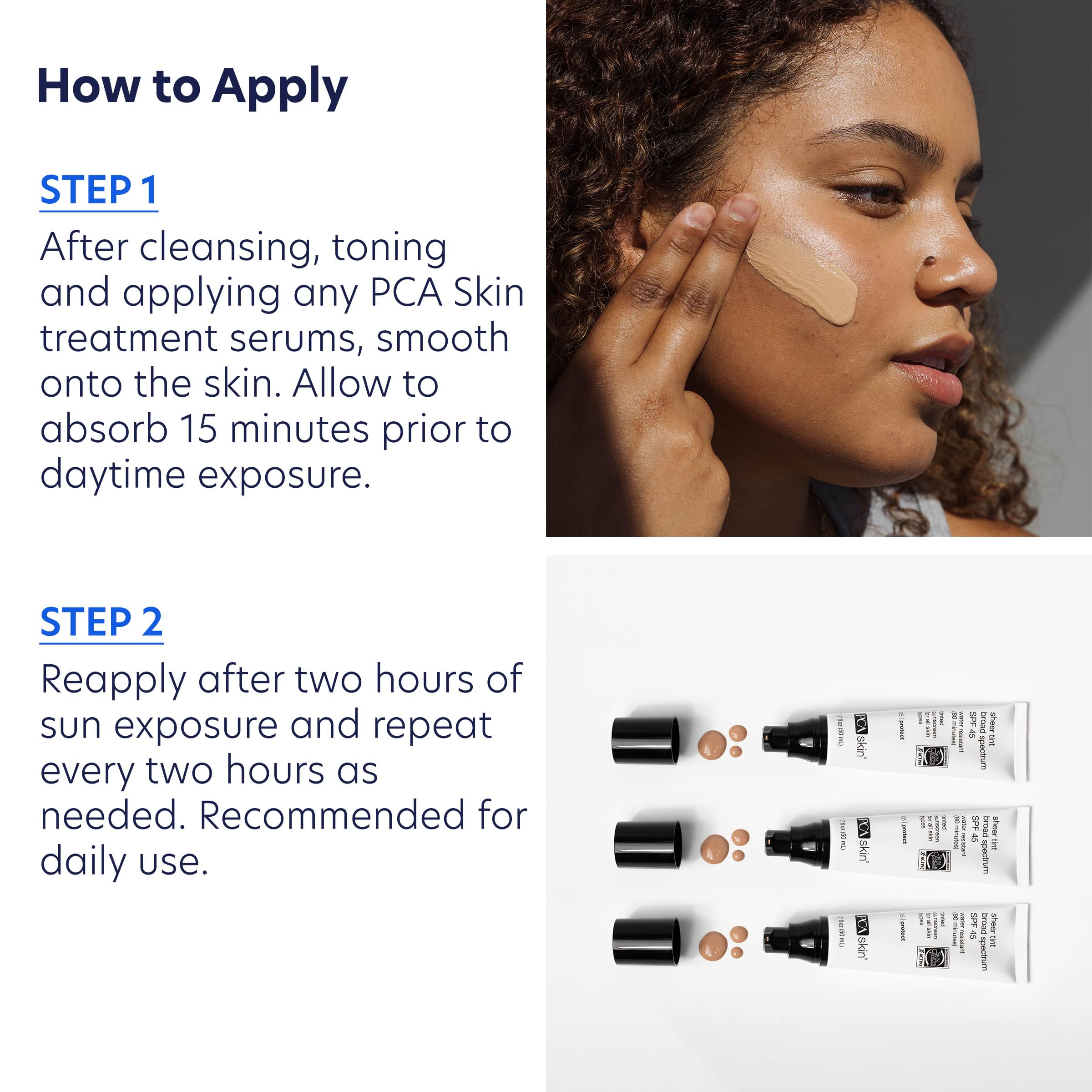 PCA SKIN é́cran solaire teinté hydratation légère qui nourrit après application