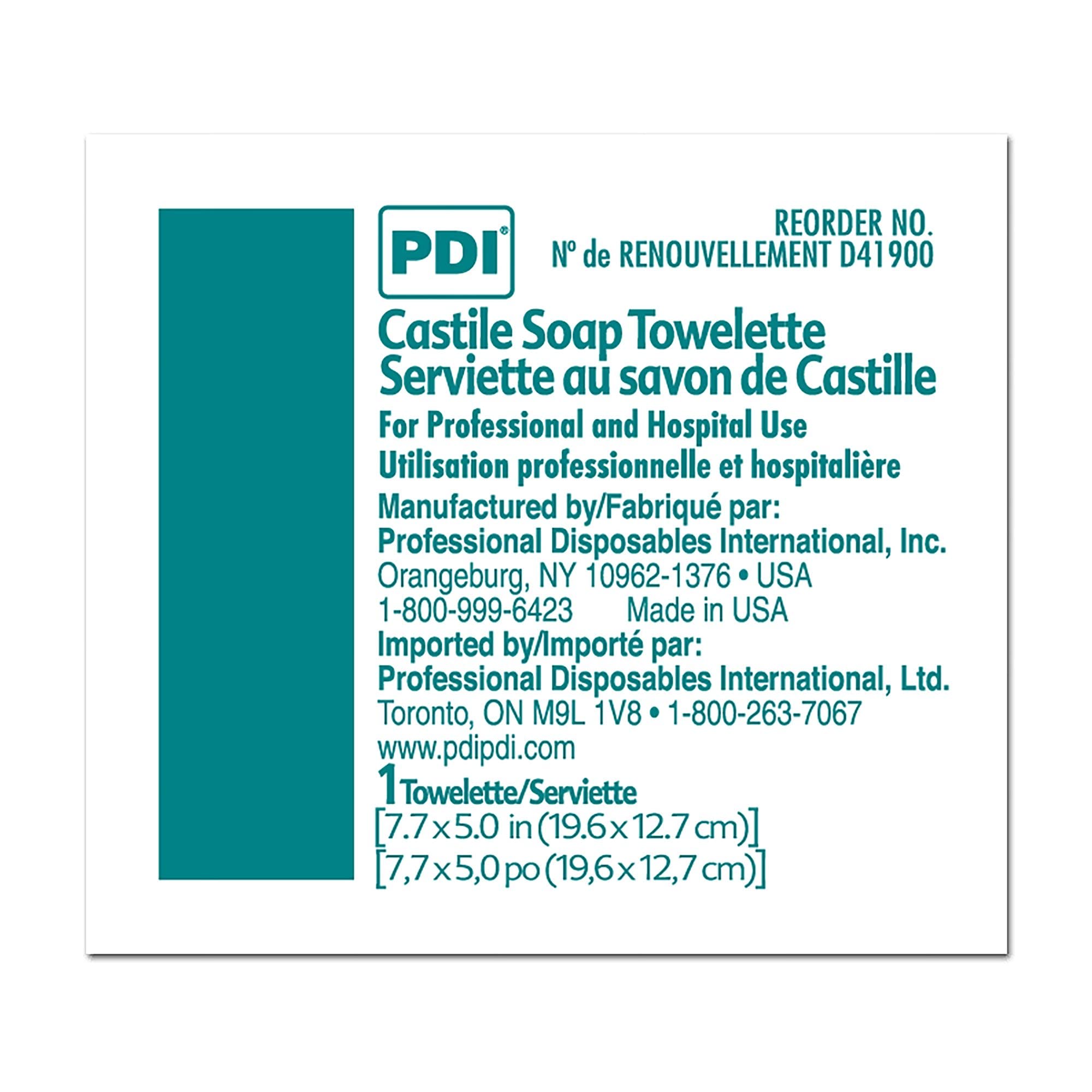 Lingettes PDI Castile – douceur et propreté pour les prélèvements.