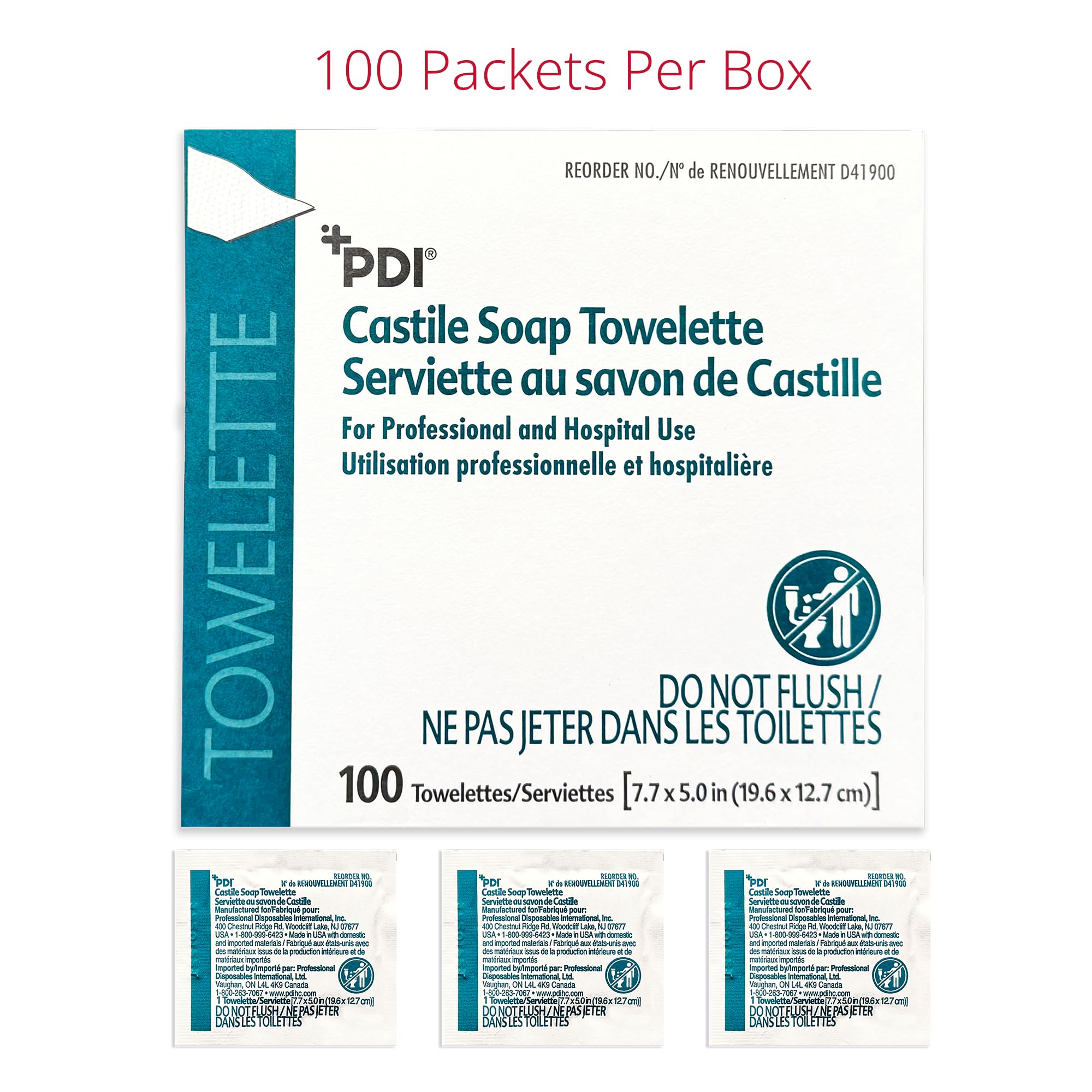 Lingettes PDI emballage individuel facilitant le transport en voyage.