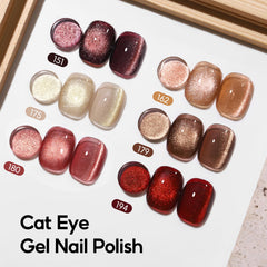 PEACECOLOR Cat Eye Gel vernis-set brun pour une teinte terre chaude.